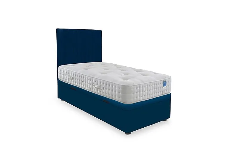 Ortho 2000 Manual Side Ottoman Divan Set - Small Single - Plush Pacific