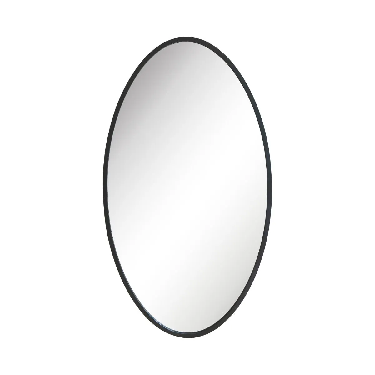MirrorOutlet Black Metal Framed Oval Wall Mirror 71" X 39" (180 x 100CM) 5