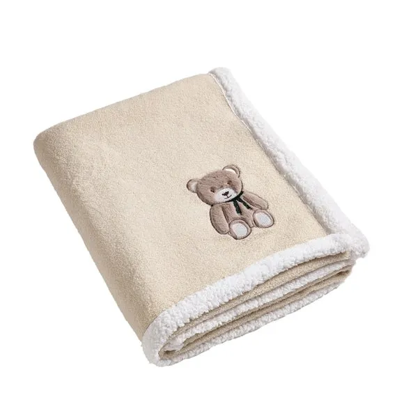 Teddy Bear Sherpa Throw Blanket 130cm x 170cm 4