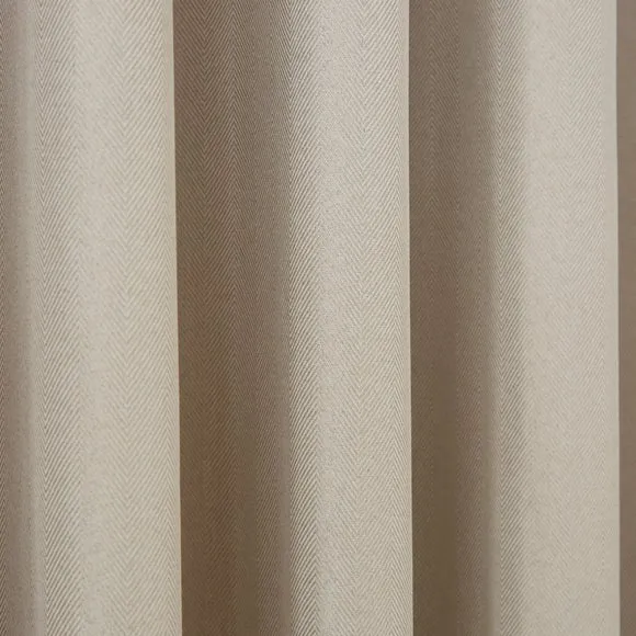 Rotterdam Herringbone Blackout Eyelet Curtains 3