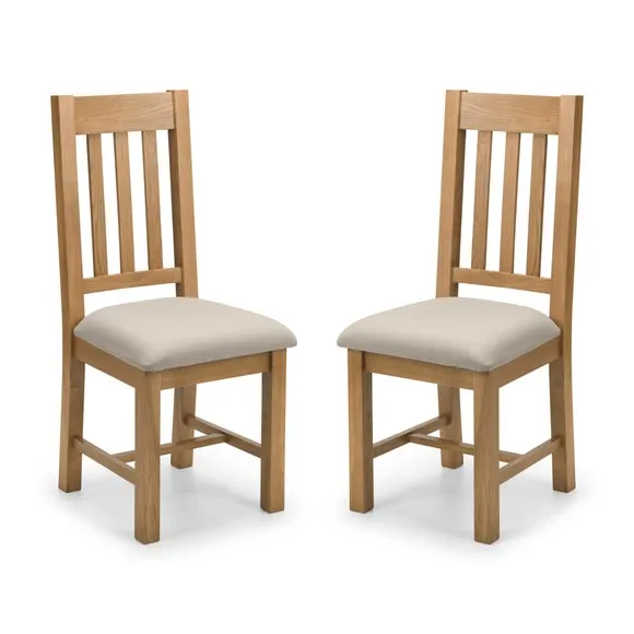 Hereford Set of 2 Dining Chairs, Taupe Faux Linen 2