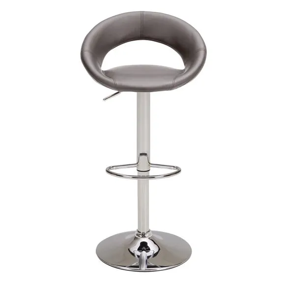 Knox Adjustable Height Swivel Bar Stool, Faux Leather 2