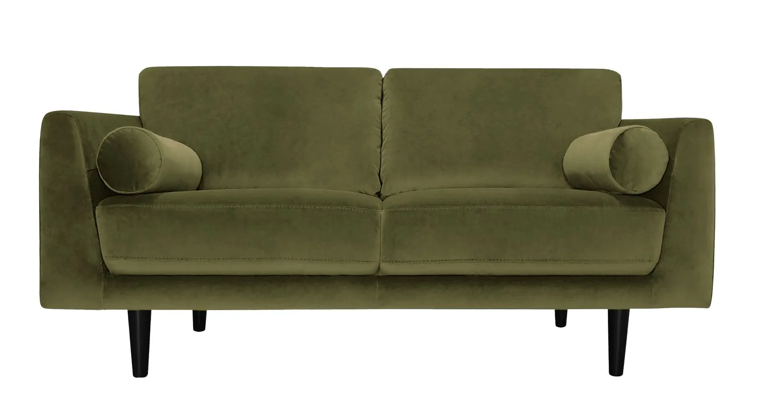 Habitat Jackson 3 Seater Velvet Sofa - Green