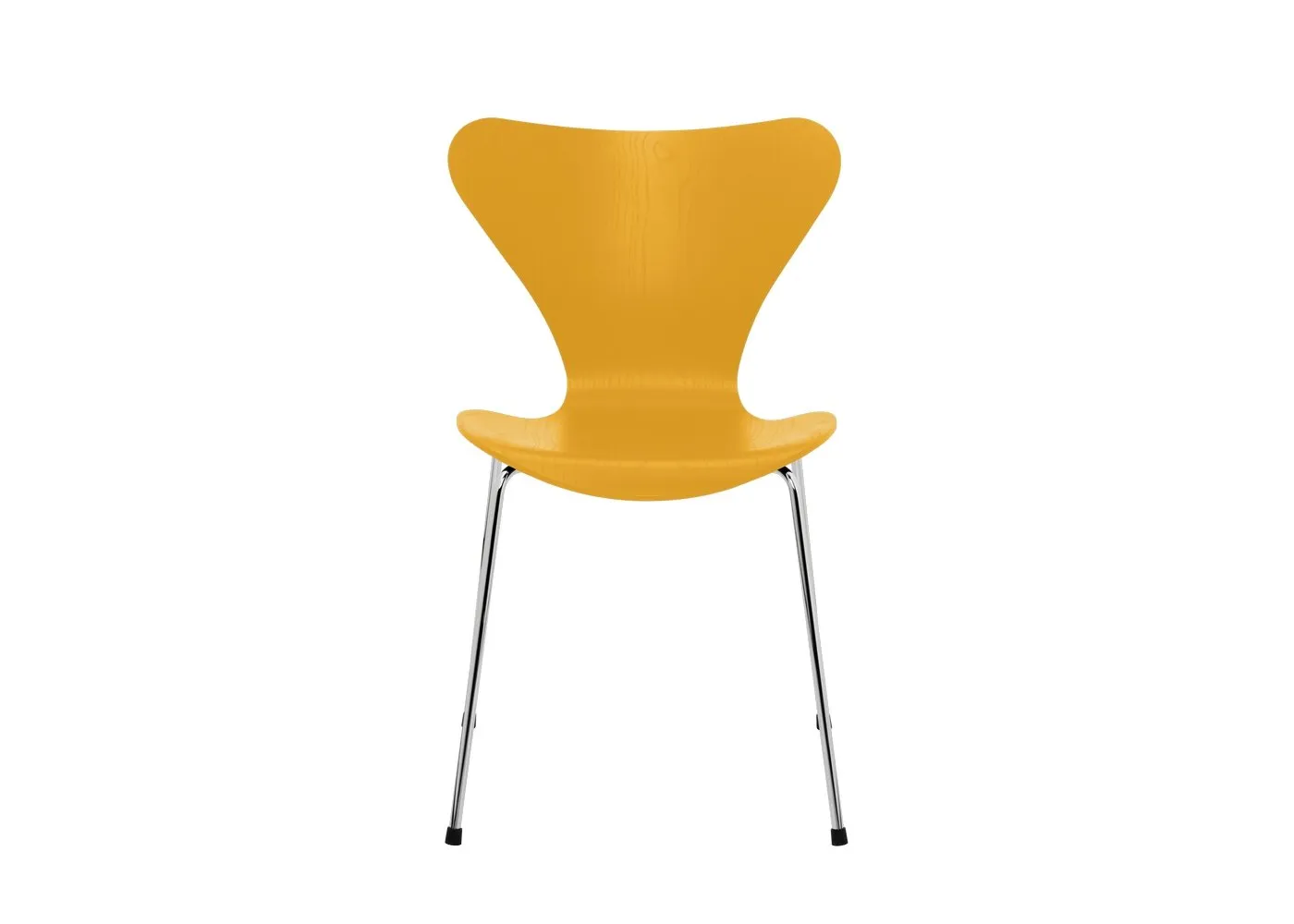 Fritz Hansen Series 7 Chair Coloured Ash True Yellow Chrome Legs