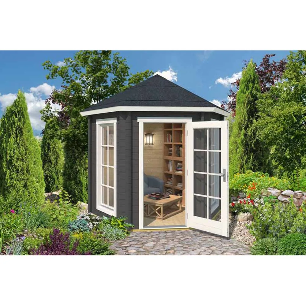 Lasita Maja Ltd Inverness 44-Log Cabin, Home Office - L320xW277.1xH289.6 cm in Tan 3