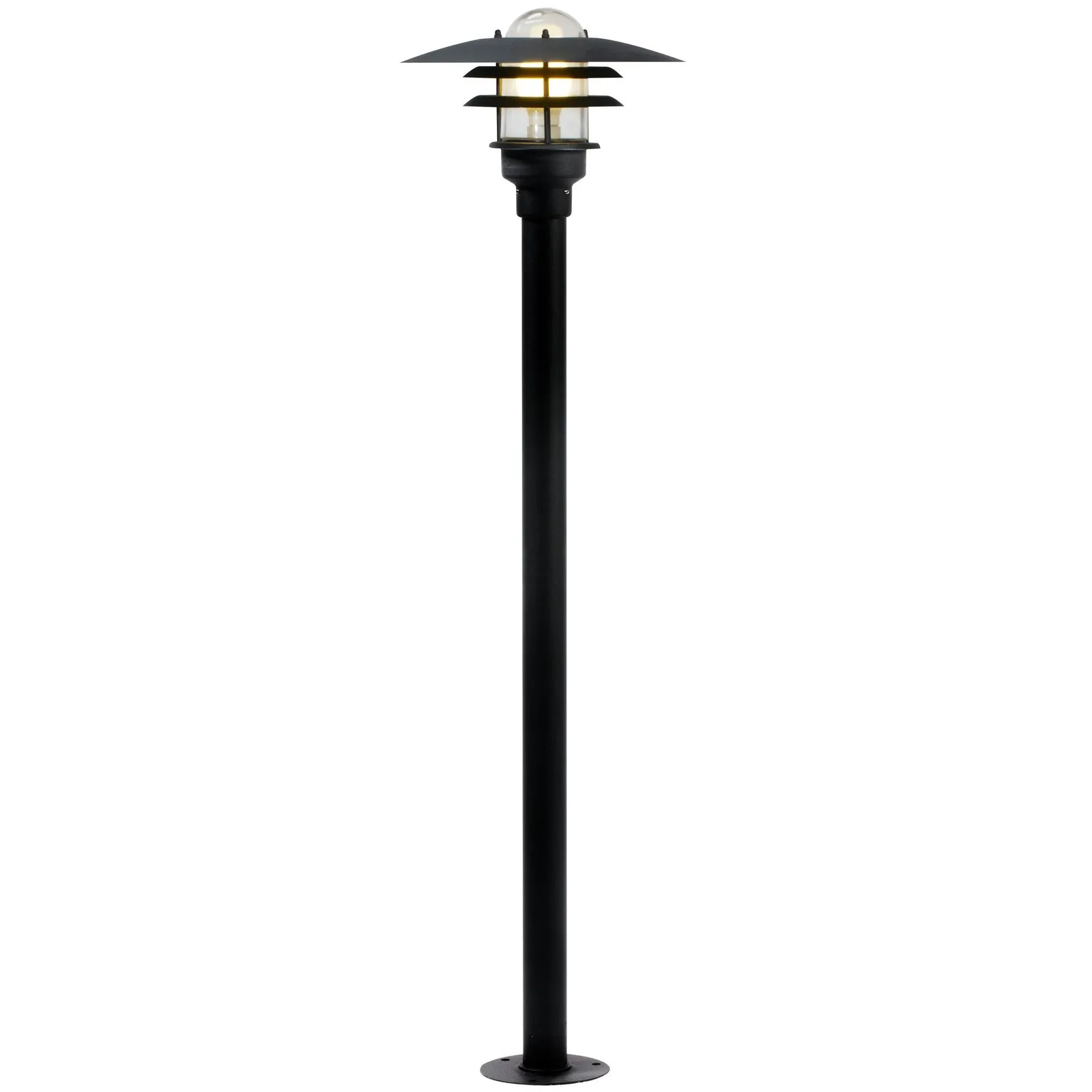 Nordlux Industrial Outdoor Garden Post Black Metal E27 Weatherproof, IP44