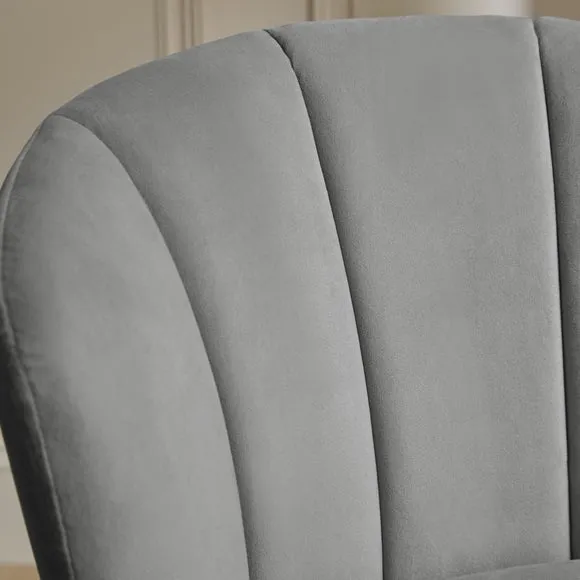 Kiley Dining Chair with Black Legs, Velvet 4