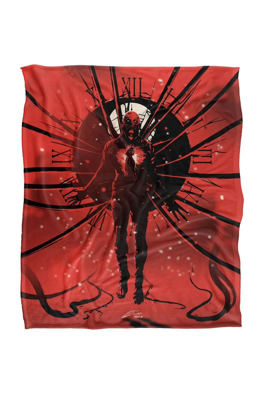 Stranger Things Vecna Clock Poster Super Soft Throw Blanket 152x127 Cm