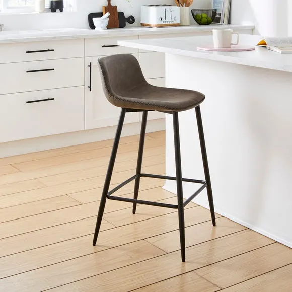 Jayden Counter Height Bar Stool, Faux Leather 2