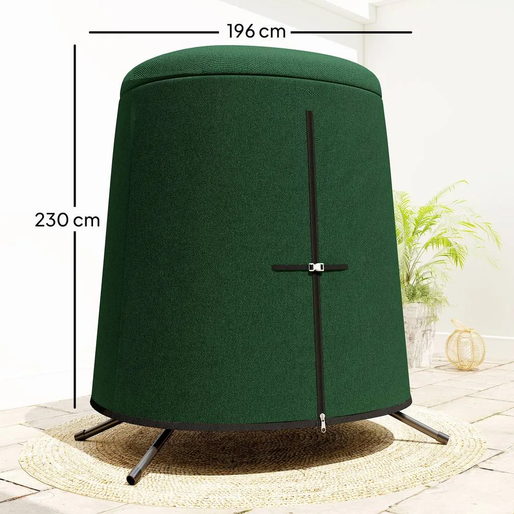 OUTSUNNY Hanging Egg Chair Cover, Swing Chair Cover, 196 x 230 cm in Green 3