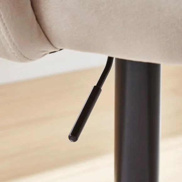 Jonas Adjustable Height Bar Stool, Velvet 4