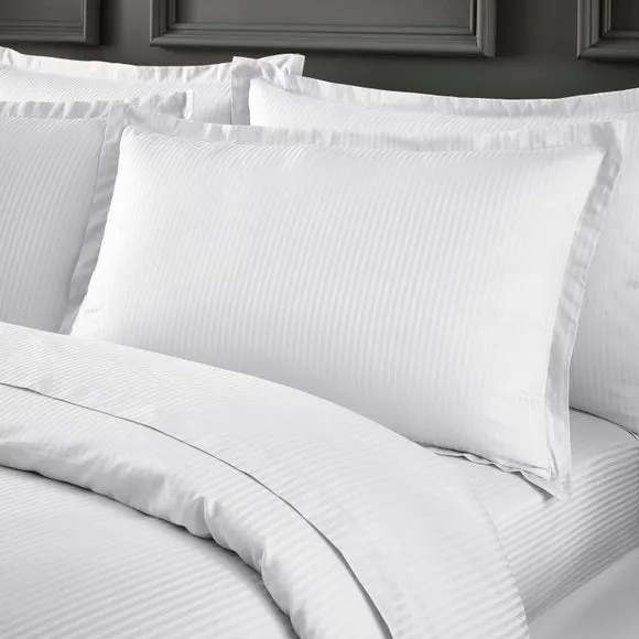 Hotel Cotton Stripe 400 Thread Count Oxford Pillowcase Pair 1