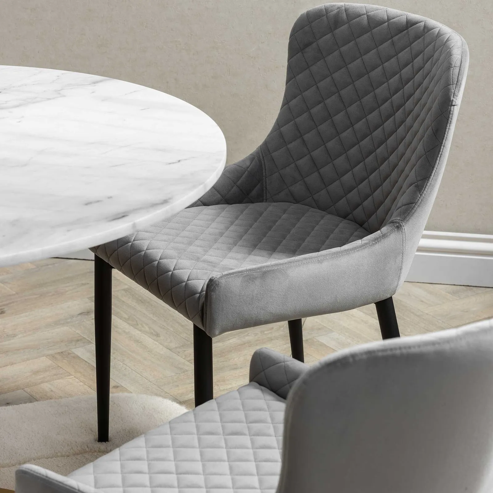 Rivington Dining Chair, Grey Velvet | Barker & Stonehouse 6