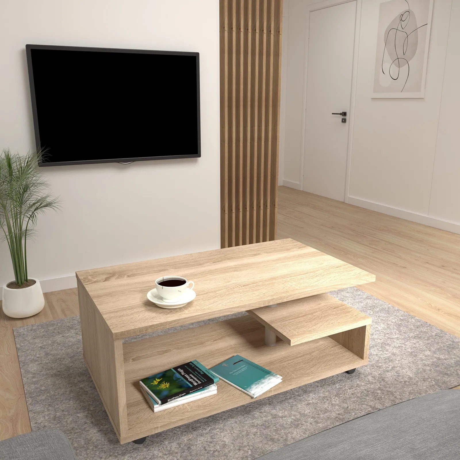 Furniture To Go Bailey Coffee Table in Light Brown 4