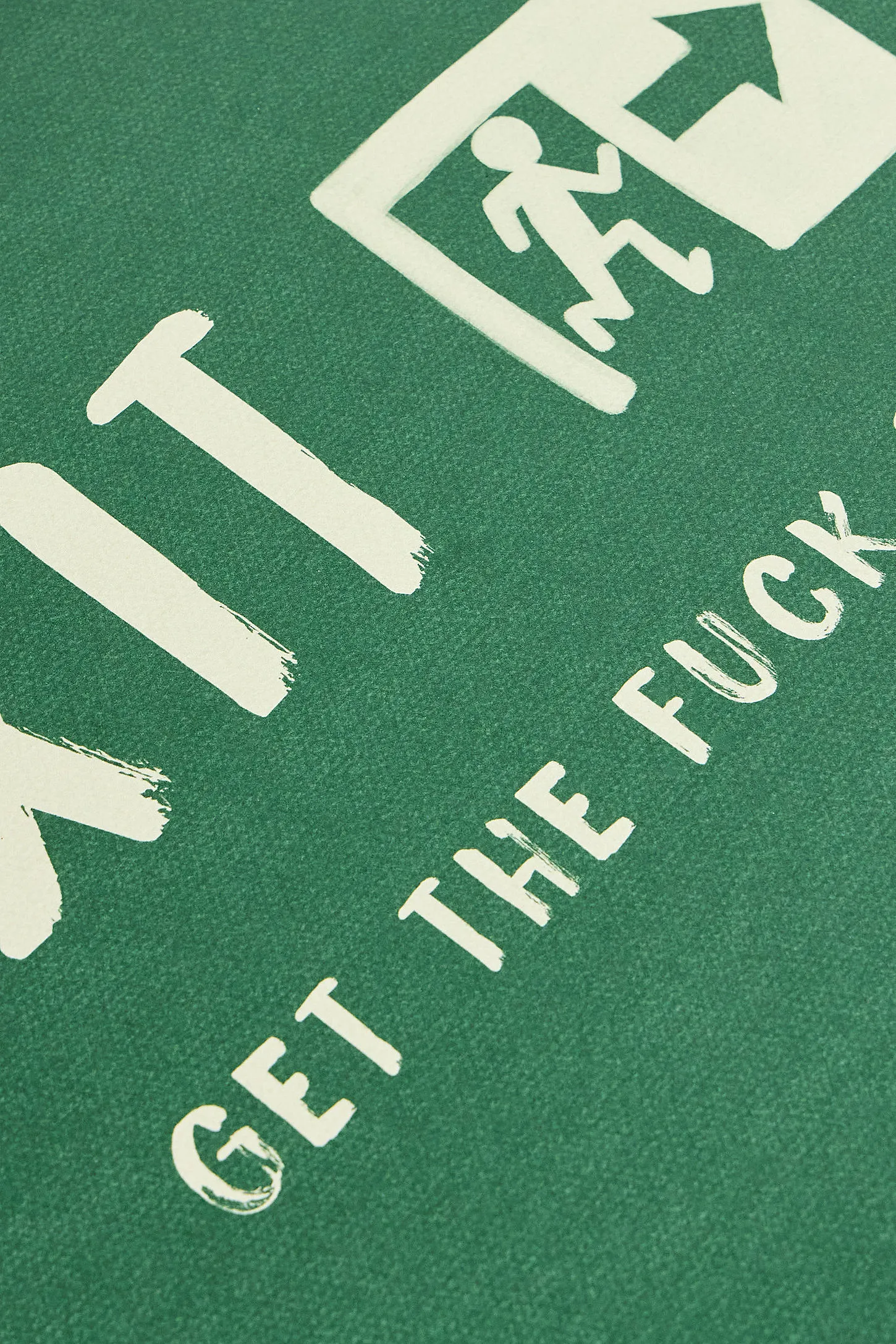 Exit The F*ck Out Wall Art Print (A1, A2, A3) - Green 2