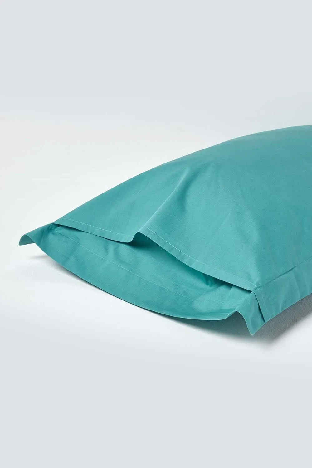 Homescapes Egyptian Cotton Oxford Pillowcase 200 TC, Standard Size in Teal 3