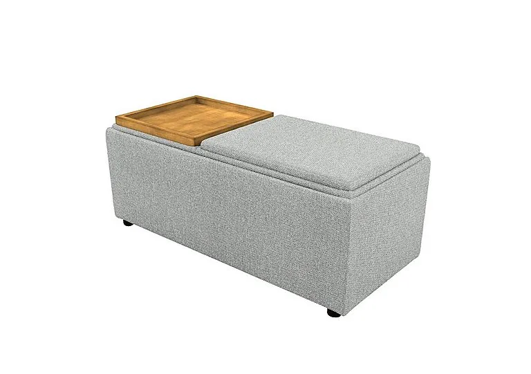 Fabric Storage Bench Tray Stool - Swift Cygnet