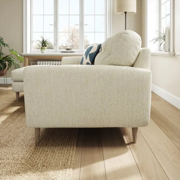 Sven Chunky Chenille Large Corner Chaise Sofa 2