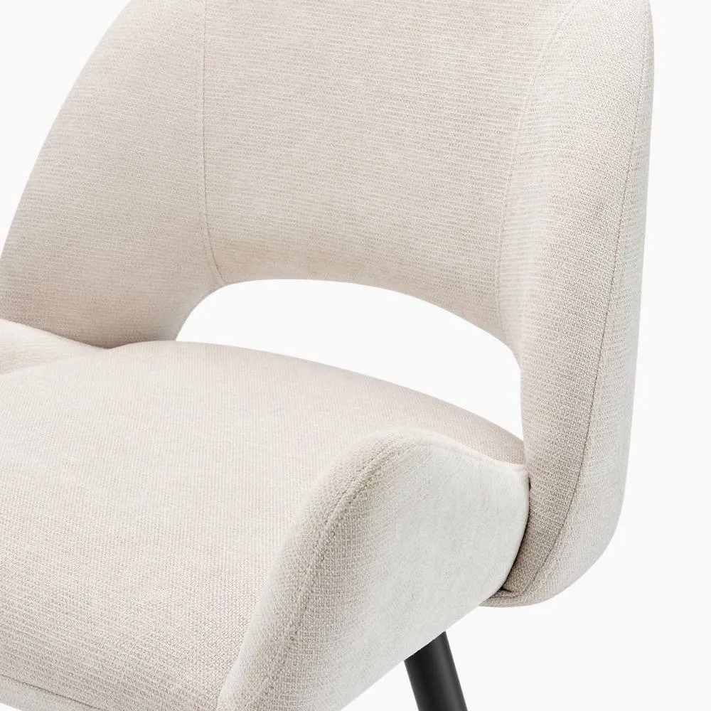 FurnitureboxUK 2x Layla Cream Fabric Bar Chairs 6