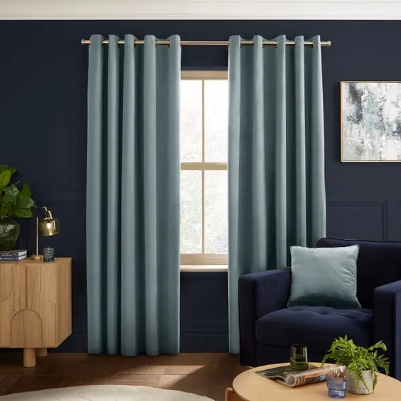 Luxe Velour Eyelet Curtains (Blackout Available) 2