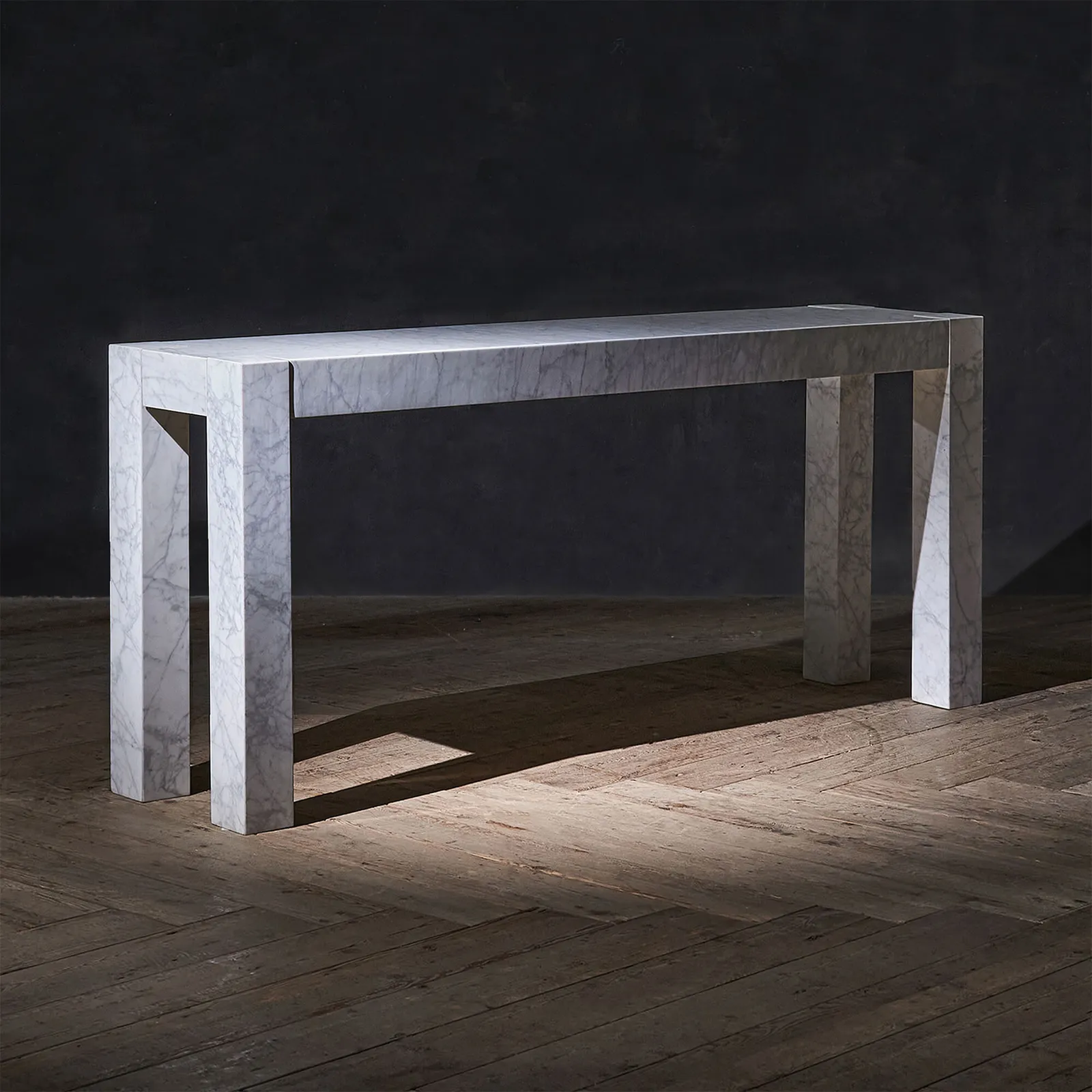 Timothy Oulton Junction Console 180X40Cm Table, White Marble | Barker & Stonehouse 2