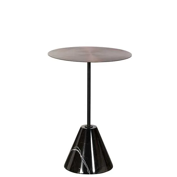 Metal and Marble Lamp Table