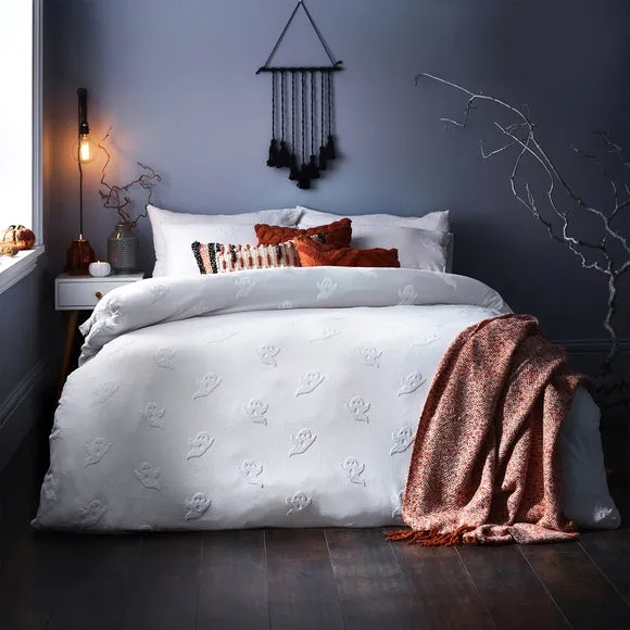 Yard Ghost Tufted 100% Cotton Duvet Cover and Pillowcase Set