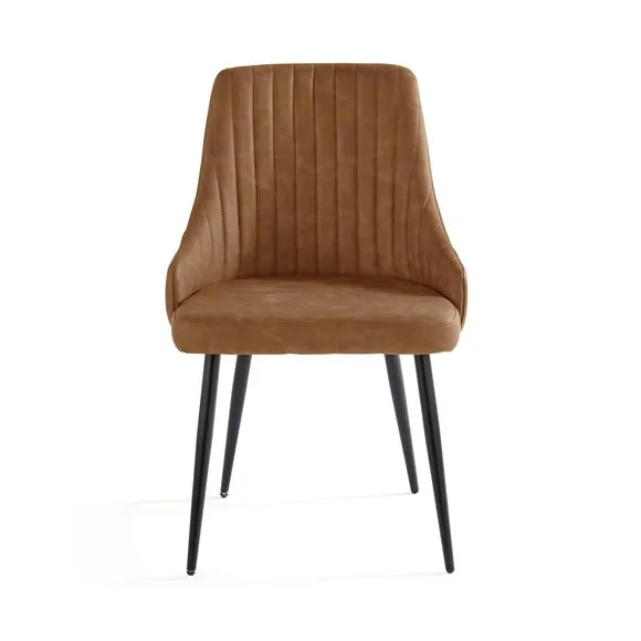 Shea Set of 2 Dining Chairs, Faux Leather 6