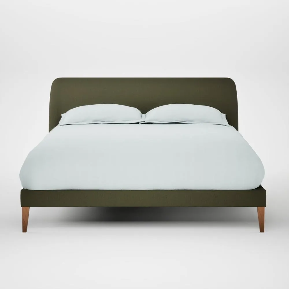 Heal's Wallis Bed King Smart Cotton Linen Myrtle Natural Feet