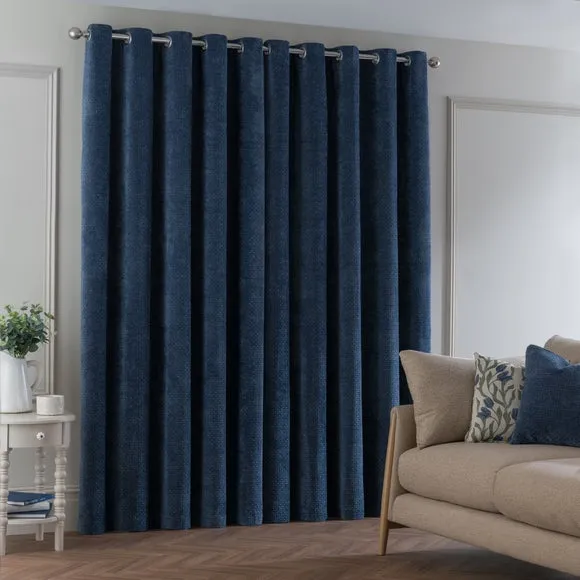 Alayna Chenille Eyelet Curtains (Blackout Available) 4