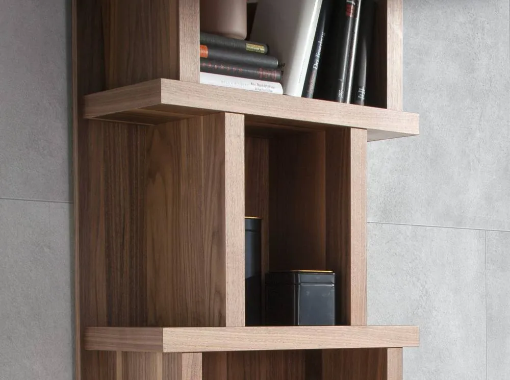 Angel Cerda Walnut Veneer Shelf 60x28x190 cm, Brown 5