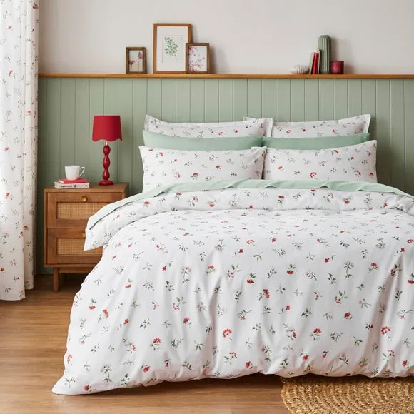 Margo Floral 144 Thread Count 100% Cotton Duvet Cover & Pillowcase Set 1