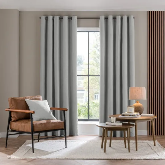 Luna Brushed Eyelet Curtains (Blackout Available) 2