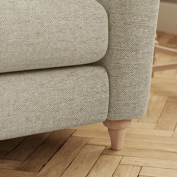 Hattie Basket Weave Corner Chaise Sofa 5
