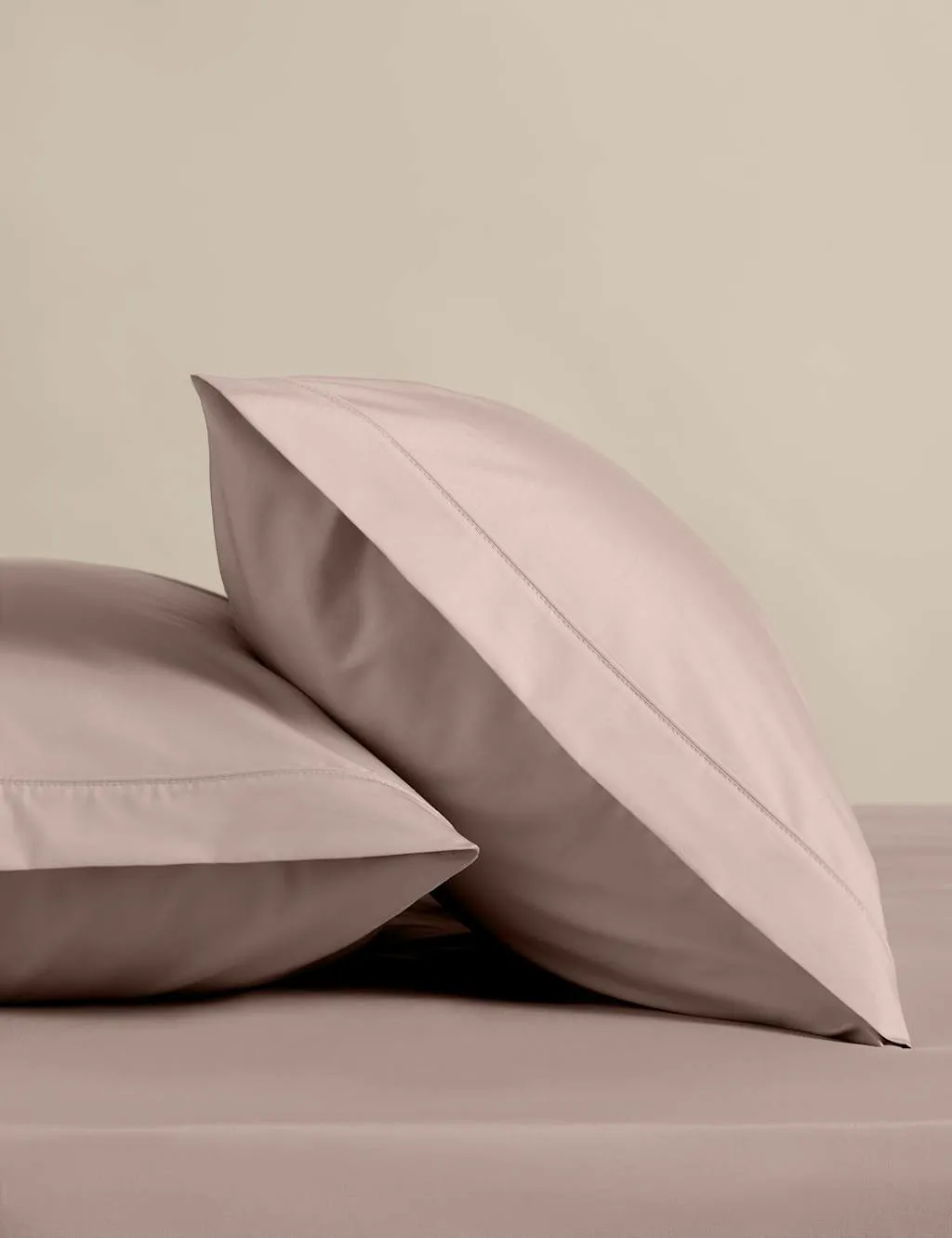 M&S 2 Pack Egyptian Cotton Pillowcases Blush Pink