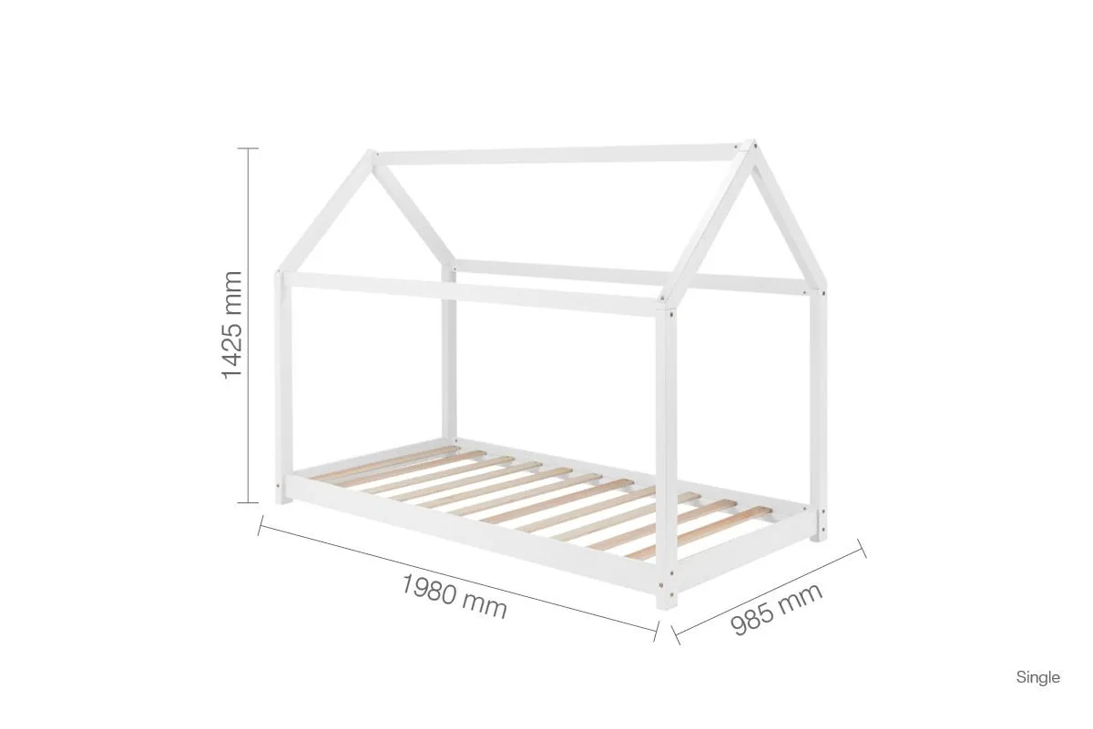 Birlea House Bed in White 6