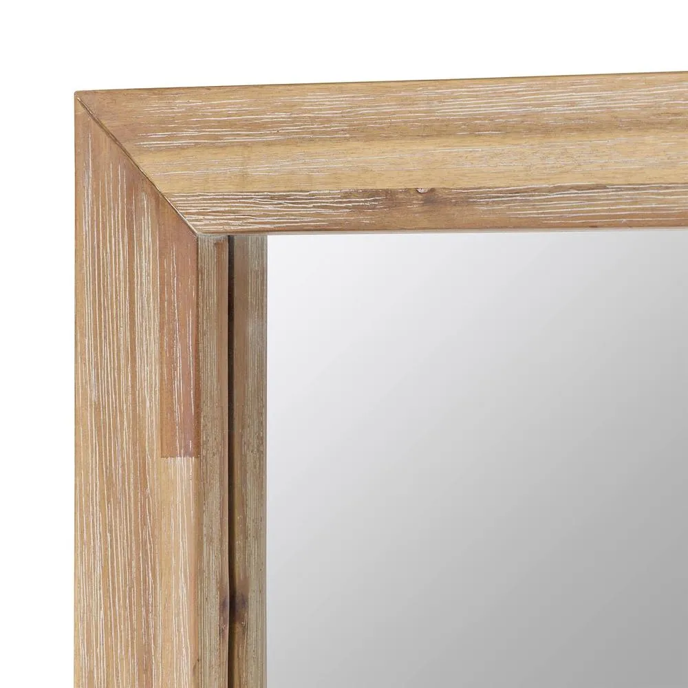 Statement Furniture Florence Large Rectangular Wall Mirror with Wooden Frame 45x165cm in Brown 3