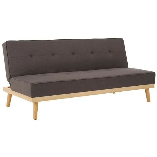 Porrima 3 Seater Fabric Sofa Bed In Grey