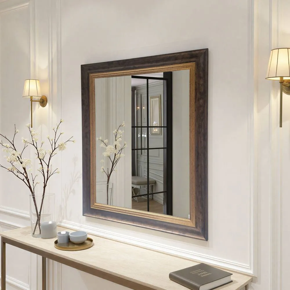 Yearn Mirrors Classic Bronze Gold Bevelled Wall Mirror 2