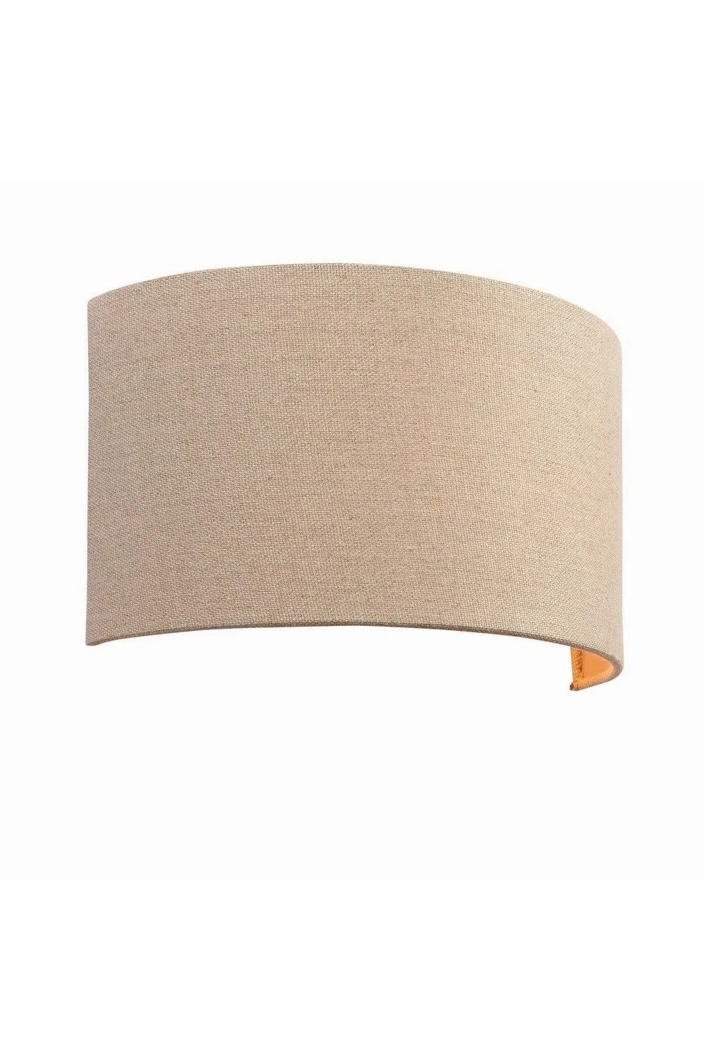Netlighting Obi 1 Light Up & Down Wall Light Natural Linen Fabric Cotton E27 in Beige