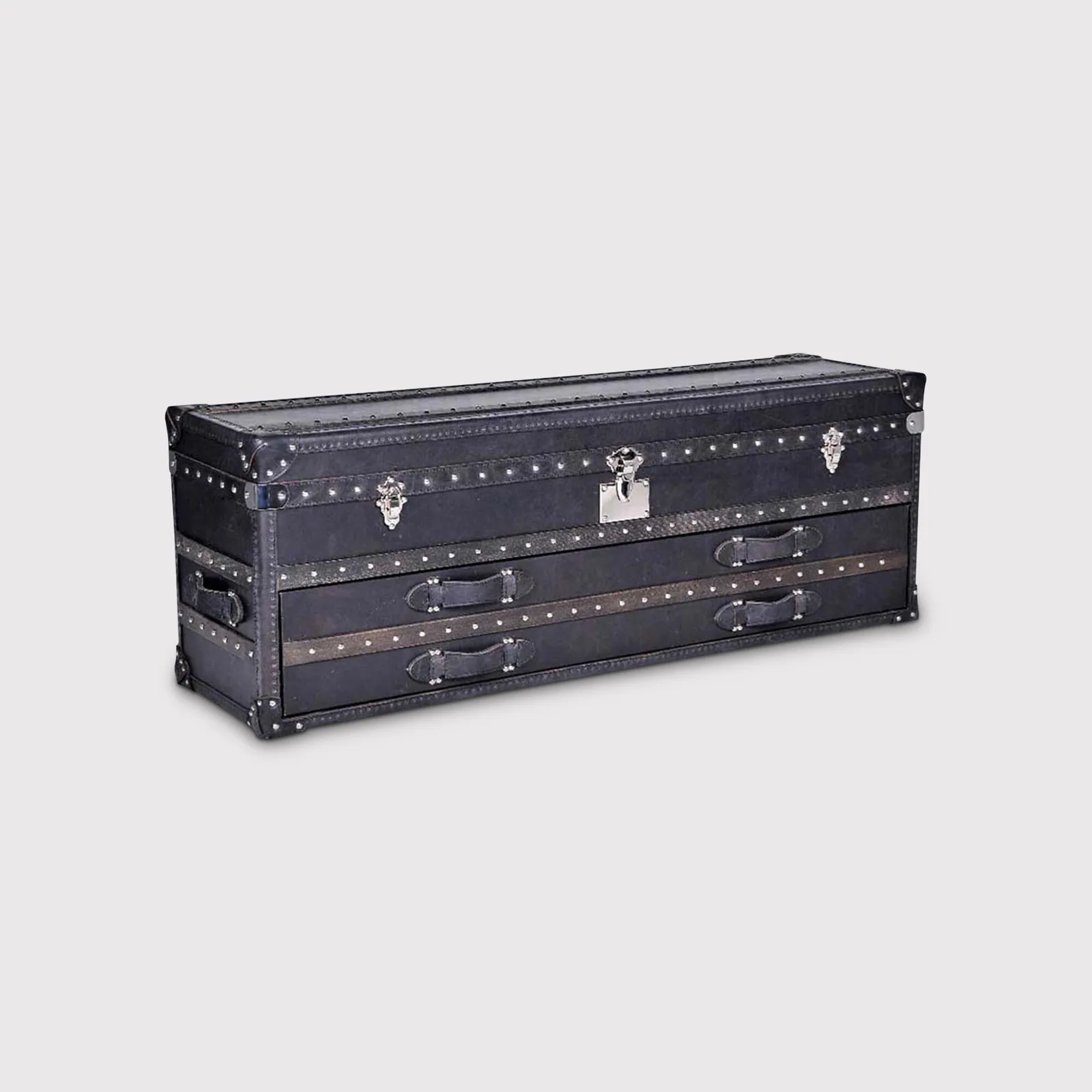 Timothy Oulton Harrow Trunk, Black Fabric | Barker & Stonehouse