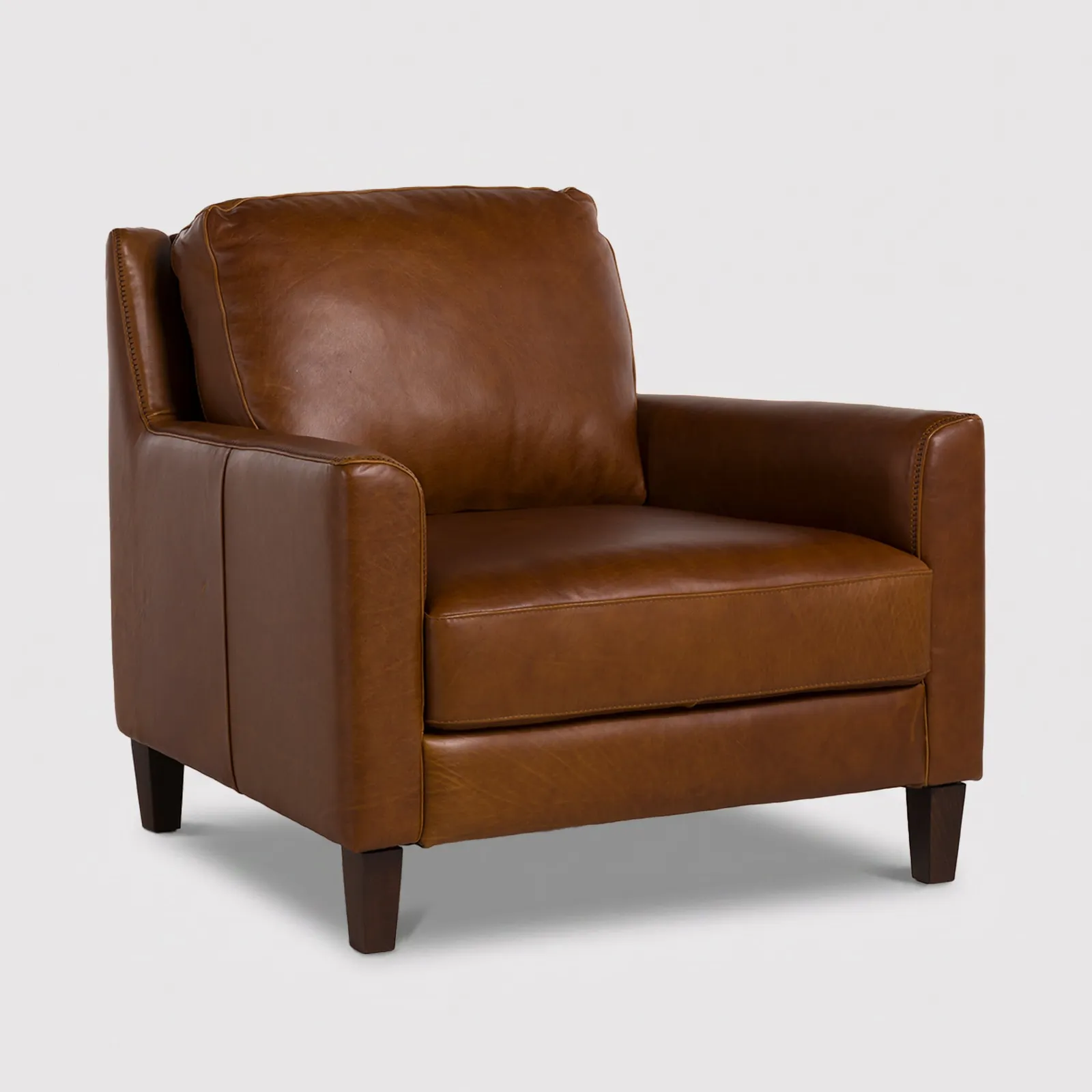 Albard Armchair, Brown Leather | Barker & Stonehouse