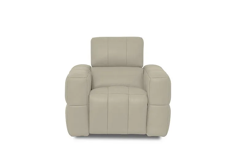 Cube Leather Power Recliner Chair with Power Headrest