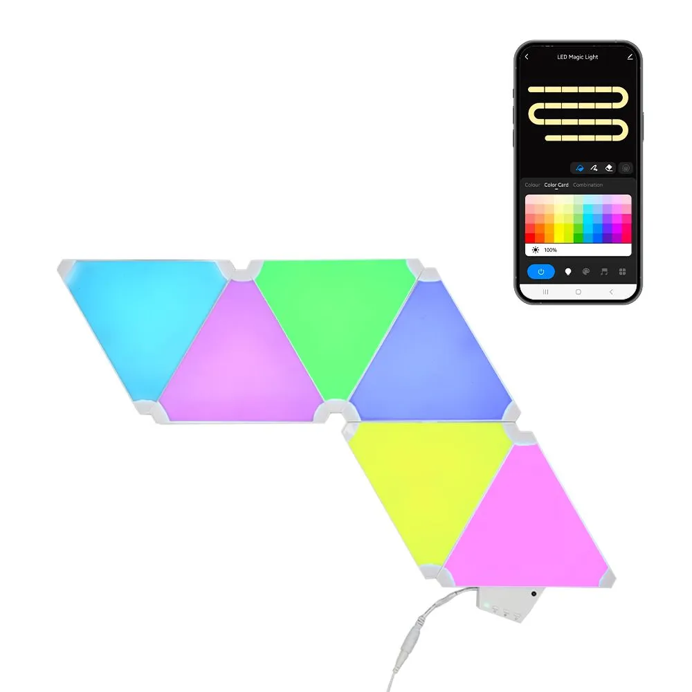 ValueLights Smart RGBIC Triangle Light Kit With App Control & Music Sync 2