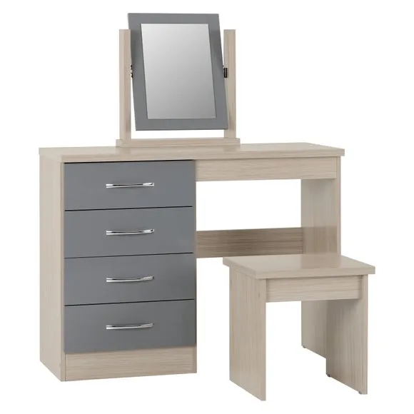 Nevada 4 Drawer Dressing Table Set with Mirror 2