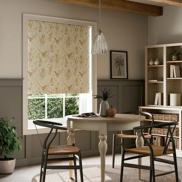 Hare and Pheasant Blackout Roller Blind 1