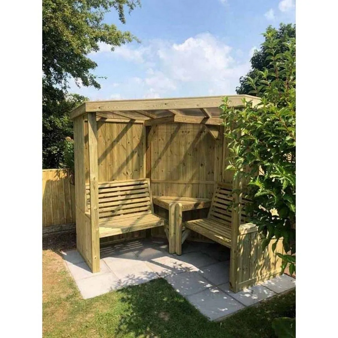 Churnet Valley Garden Furniture Ltd 4 Seasons Garden Room - Assembly Incl - Set of Cushions Incl in Brown