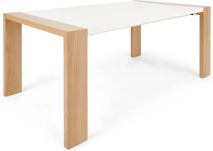 Ethan Extending Dining Table, Oak and White