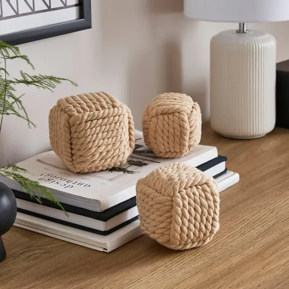 Set of 3 Woven Knot Ornaments