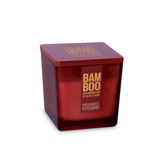 Heart and Home Bamboo Pomegranate & Pepperwood Jar Candle 2